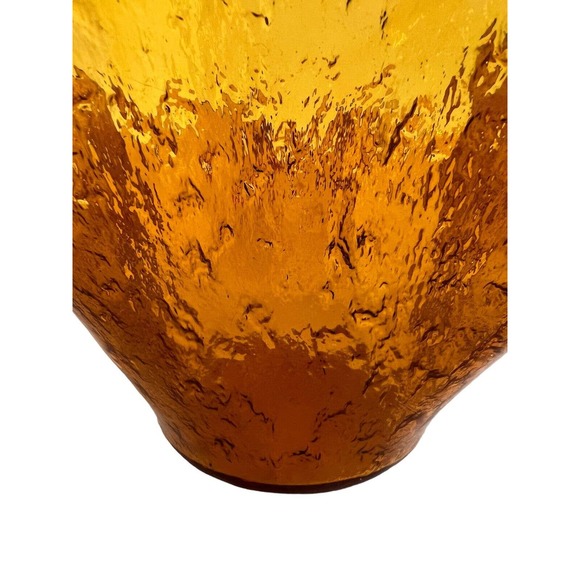 Murero Vintage MCM Art Glass Amber Freeform Dish Bowl - Picture 9 of 12